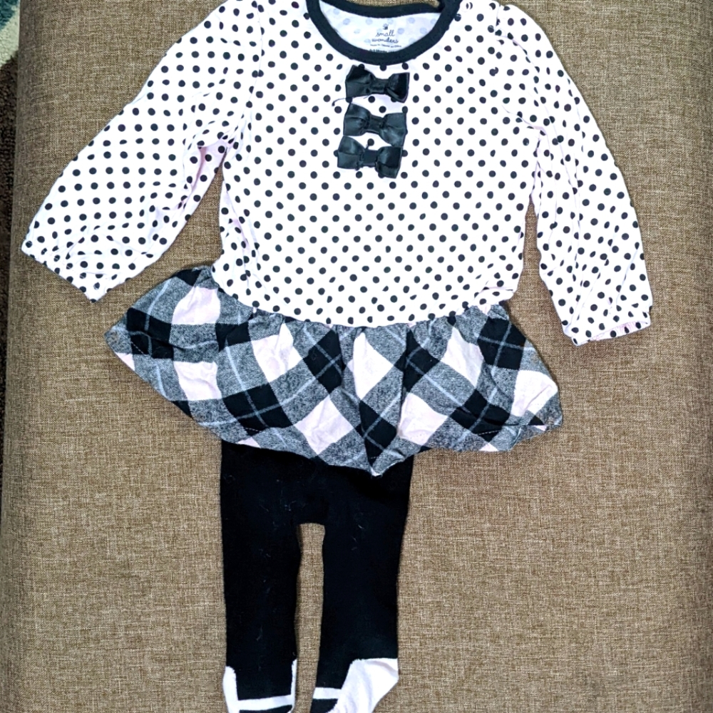Baby girl dress with stockings